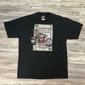 Vintage Y2K Harley Davidson Tempe Arizona Joker Jester Motorcycle t-shirt M